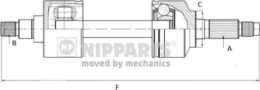 Nipparts N2804000 - Sürücü mili furqanavto.az