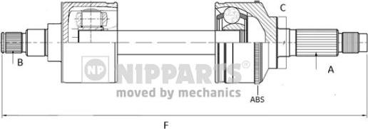 Nipparts N2800900 - Sürücü mili furqanavto.az