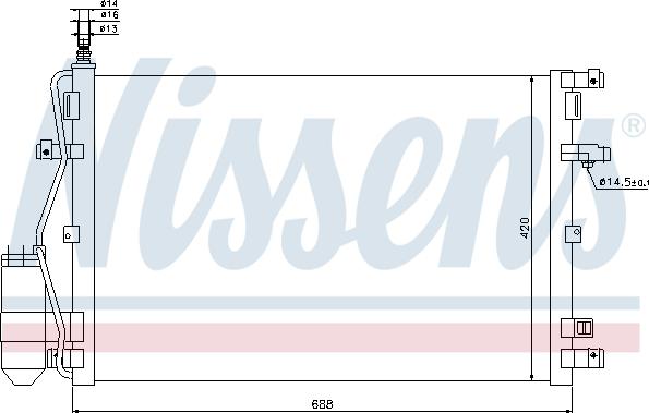 Nissens 94937 - Kondenser, kondisioner furqanavto.az