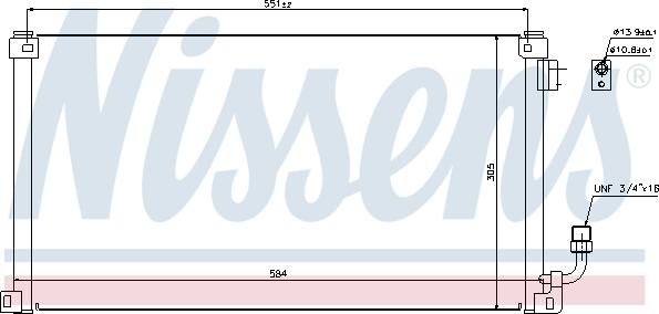 Nissens 94599 - Kondenser, kondisioner furqanavto.az