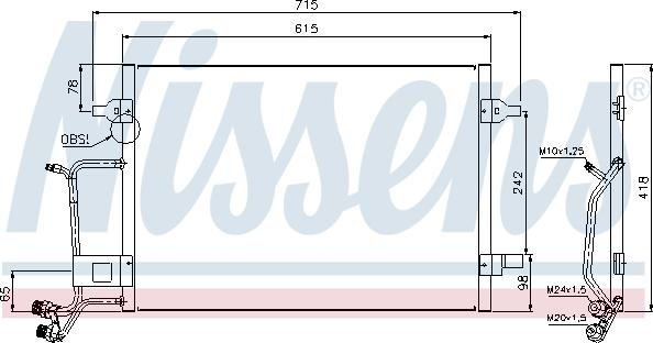 Nissens 94594 - Kondenser, kondisioner furqanavto.az