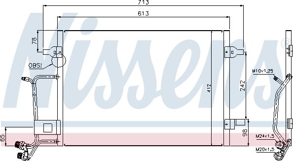 Nissens 94593 - Kondenser, kondisioner furqanavto.az