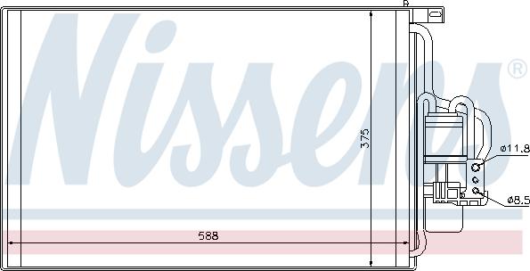 Nissens 94547 - Kondenser, kondisioner furqanavto.az