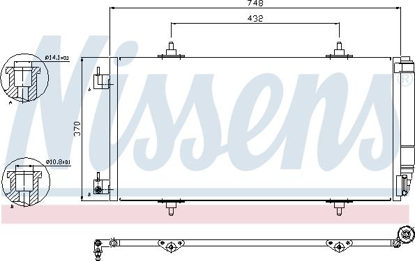 Nissens 94629 - Kondenser, kondisioner furqanavto.az