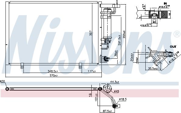 Nissens 940524 - Kondenser, kondisioner furqanavto.az