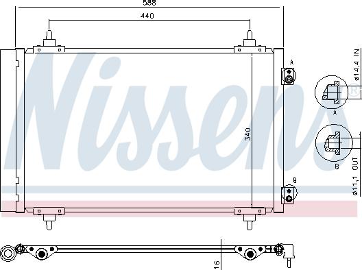 Nissens 940111 - Kondenser, kondisioner furqanavto.az