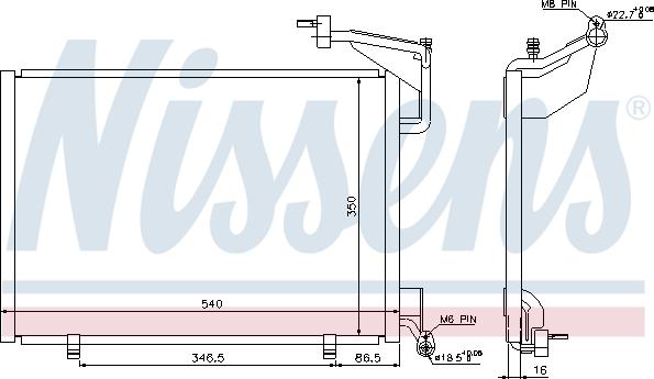 Nissens 940285 - Kondenser, kondisioner furqanavto.az