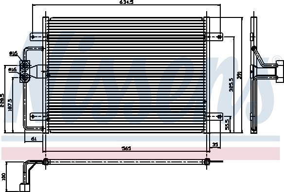 Nissens 94323 - Kondenser, kondisioner furqanavto.az