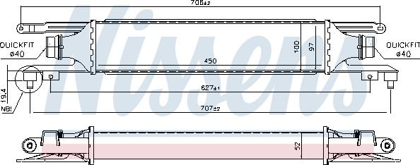 Nissens 96464 - Intercooler, şarj cihazı furqanavto.az