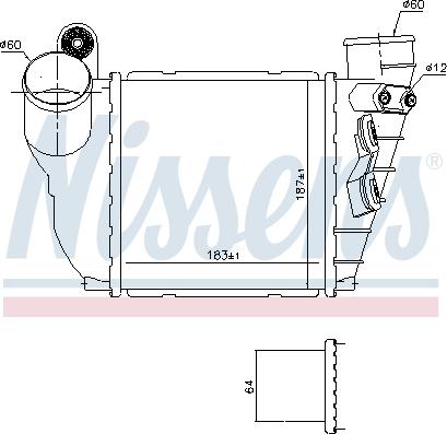 Nissens 96488 - Intercooler, şarj cihazı furqanavto.az