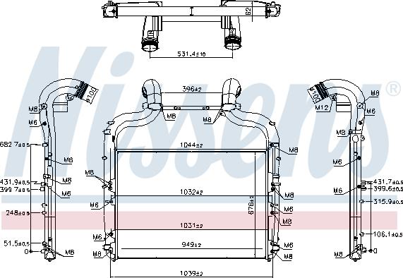 Nissens 96424 - Intercooler, şarj cihazı furqanavto.az