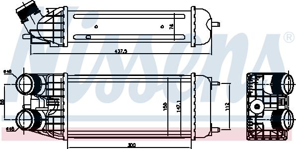 Nissens 96509 - Intercooler, şarj cihazı furqanavto.az