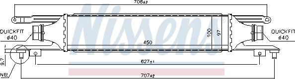 Nissens 96589 - Intercooler, şarj cihazı furqanavto.az