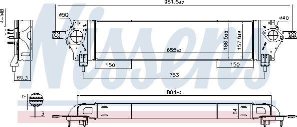 Nissens 96580 - Intercooler, şarj cihazı furqanavto.az