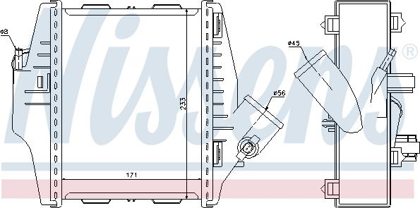 Nissens 96579 - Intercooler, şarj cihazı furqanavto.az