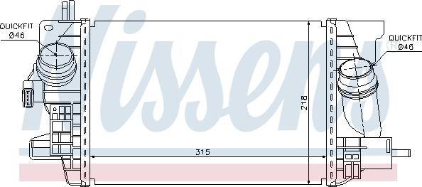 Nissens 96574 - Intercooler, şarj cihazı furqanavto.az