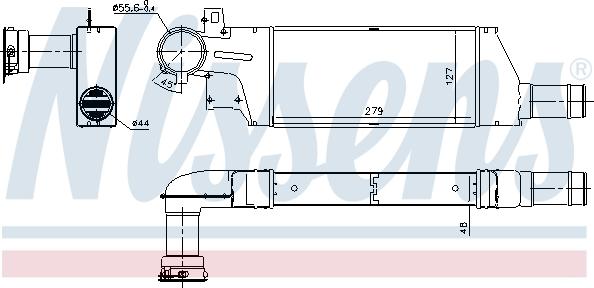 Nissens 96656 - Intercooler, şarj cihazı furqanavto.az