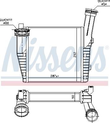 Nissens 96611 - Intercooler, şarj cihazı furqanavto.az