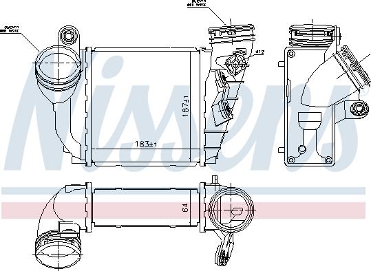 Nissens 96679 - Intercooler, şarj cihazı furqanavto.az