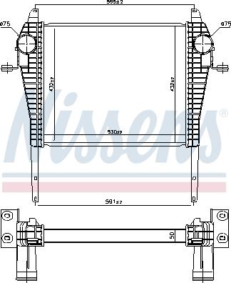 Nissens 96184 - Intercooler, şarj cihazı furqanavto.az