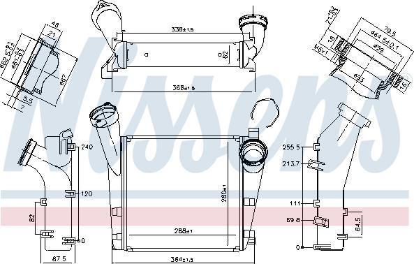 Nissens 96178 - Intercooler, şarj cihazı furqanavto.az