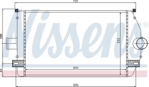 Nissens 96866 - Intercooler, şarj cihazı furqanavto.az