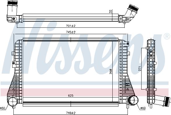 Nissens 96234 - Intercooler, şarj cihazı furqanavto.az