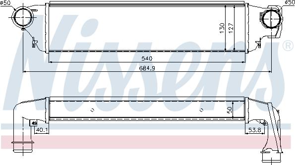 Nissens 96741 - Intercooler, şarj cihazı furqanavto.az