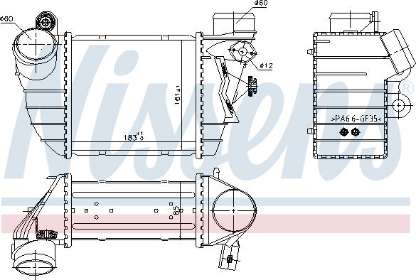 Nissens 96747 - Intercooler, şarj cihazı furqanavto.az