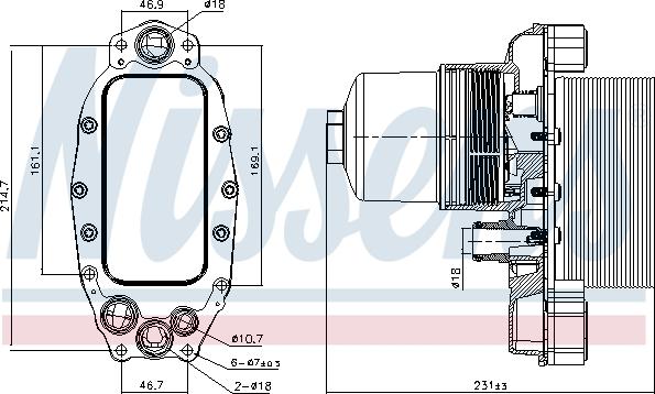 Nissens 90948 - Yağ soyuducu, mühərrik yağı furqanavto.az