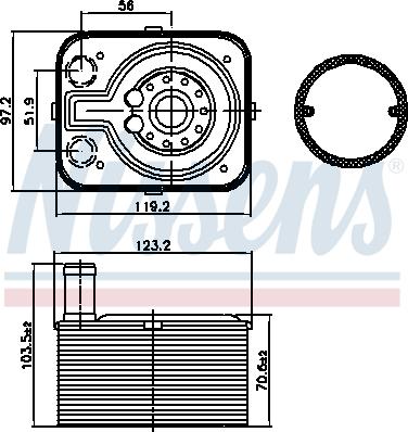 Nissens 90655 - Yağ soyuducu, mühərrik yağı furqanavto.az