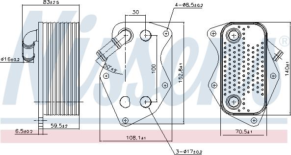 Nissens 90809 - Yağ soyuducu, mühərrik yağı furqanavto.az