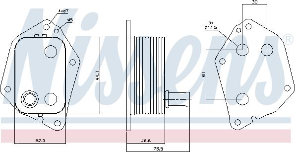 Nissens 90721 - Yağ soyuducu, mühərrik yağı furqanavto.az