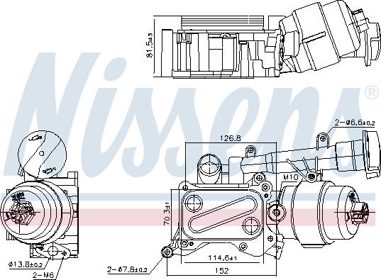 Nissens 91346 - Yağ soyuducu, mühərrik yağı furqanavto.az