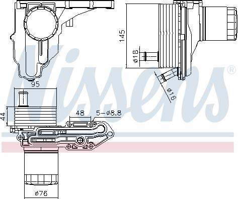 Nissens 91329 - Yağ soyuducu, mühərrik yağı furqanavto.az