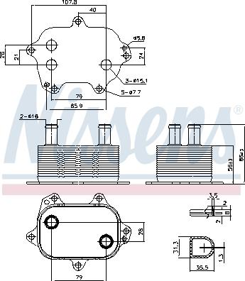 Nissens 91205 - Yağ soyuducu, mühərrik yağı www.furqanavto.az