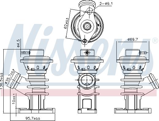 Nissens 98191 - EGR Valf furqanavto.az