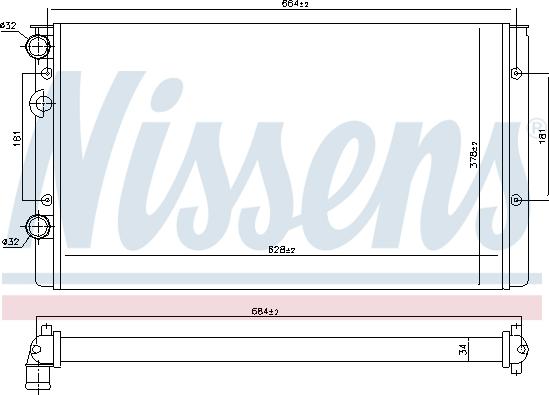 Nissens 699748 - Radiator, mühərrikin soyudulması furqanavto.az