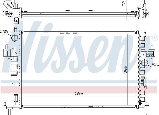 Nissens 699700 - Radiator, mühərrikin soyudulması furqanavto.az