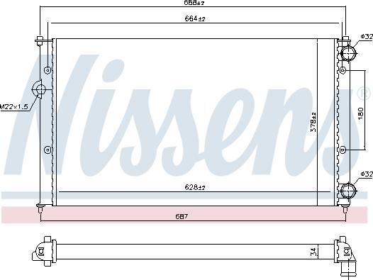 Nissens 694690 - Radiator, mühərrikin soyudulması furqanavto.az