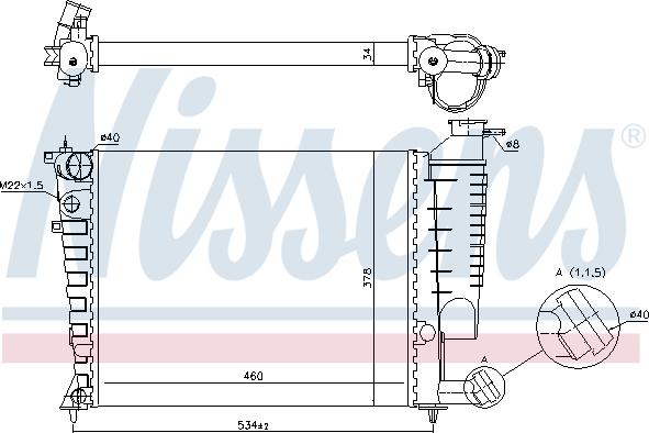 Nissens 695966 - Radiator, mühərrikin soyudulması furqanavto.az