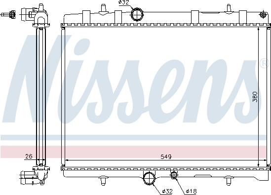 Nissens 695550 - Radiator, mühərrikin soyudulması furqanavto.az