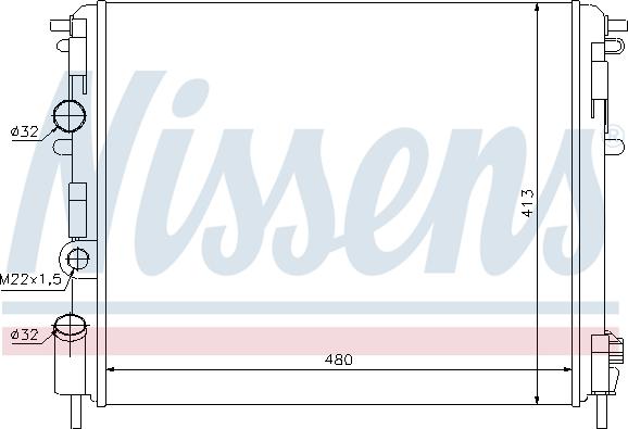 Nissens 695640 - Radiator, mühərrikin soyudulması furqanavto.az