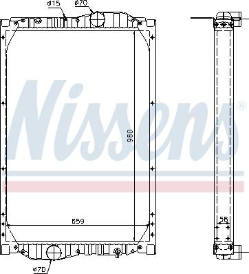 Nissens 69604A - Radiator, mühərrikin soyudulması furqanavto.az