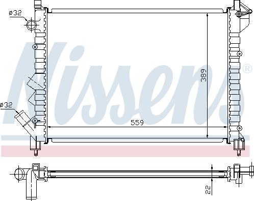 Nissens 691497 - Radiator, mühərrikin soyudulması furqanavto.az