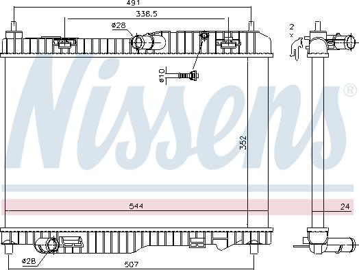 Nissens 691847 - Radiator, mühərrikin soyudulması furqanavto.az