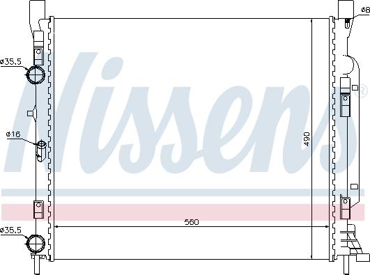 Nissens 698545 - Radiator, mühərrikin soyudulması furqanavto.az