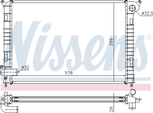 Nissens 69700A - Radiator, mühərrikin soyudulması furqanavto.az