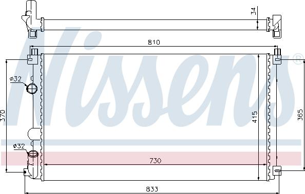 Nissens 697151 - Radiator, mühərrikin soyudulması furqanavto.az