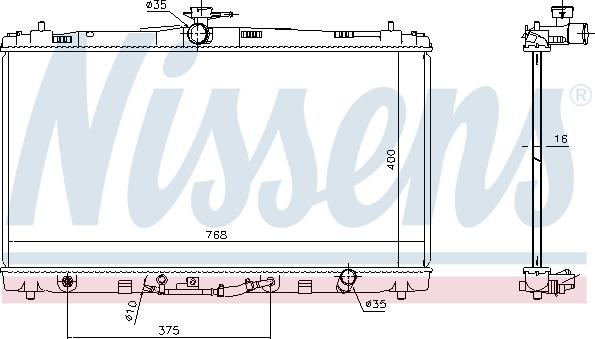 Nissens 646906 - Radiator, mühərrikin soyudulması furqanavto.az